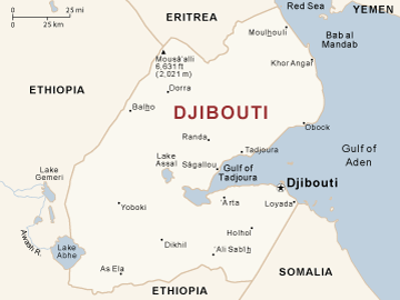 villes carte du djibouti